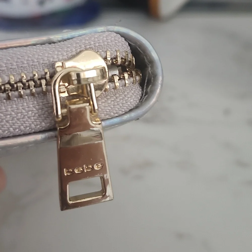 Bebe Irridescent Zip Around Wallet - Picture 13 of 13